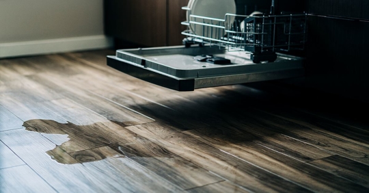 dishwasher leaking onto kitchen floor